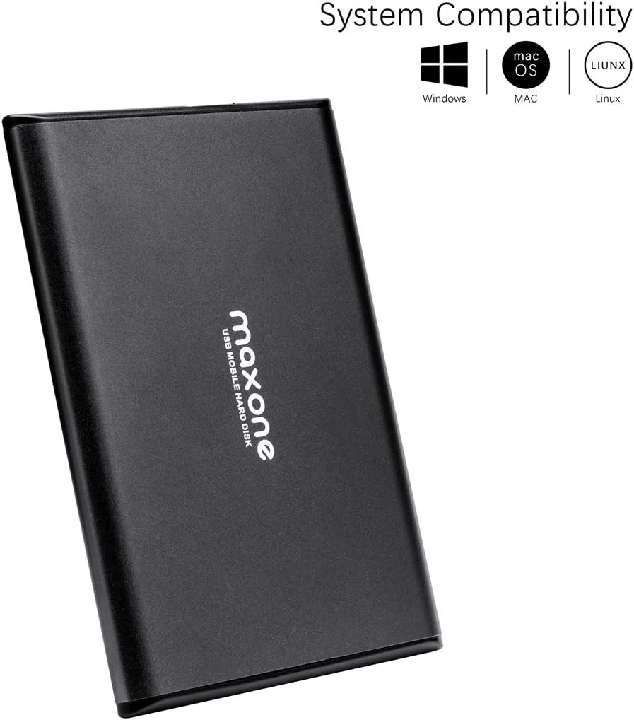 Maxone 500GB Ultra Slim Portable External Hard Drive HDD USB 3.0 For PC, Mac, Laptop, PS4, Xbox One - Charcoal Grey 3 Maxone 500GB Ultra Slim Portable External Hard Drive HDD USB 3.0 For PC, Mac, Laptop, PS4, Xbox One - Charcoal Grey - Image 3