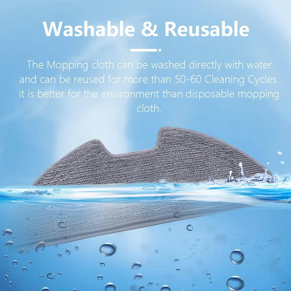 Neutop Replacement Washable Mopping Cloth Mop Pads Compatible With Eufy RoboVac G30 Hybrid, G20 Hybrid, G10 Hybrid, Robot Vacuums Accessory, 6-Pack 3 Neutop Replacement Washable Mopping Cloth Mop Pads Compatible With Eufy RoboVac G30 Hybrid, G20 Hybrid, G10 Hybrid, Robot Vacuums Accessory, 6-Pack - Image 3