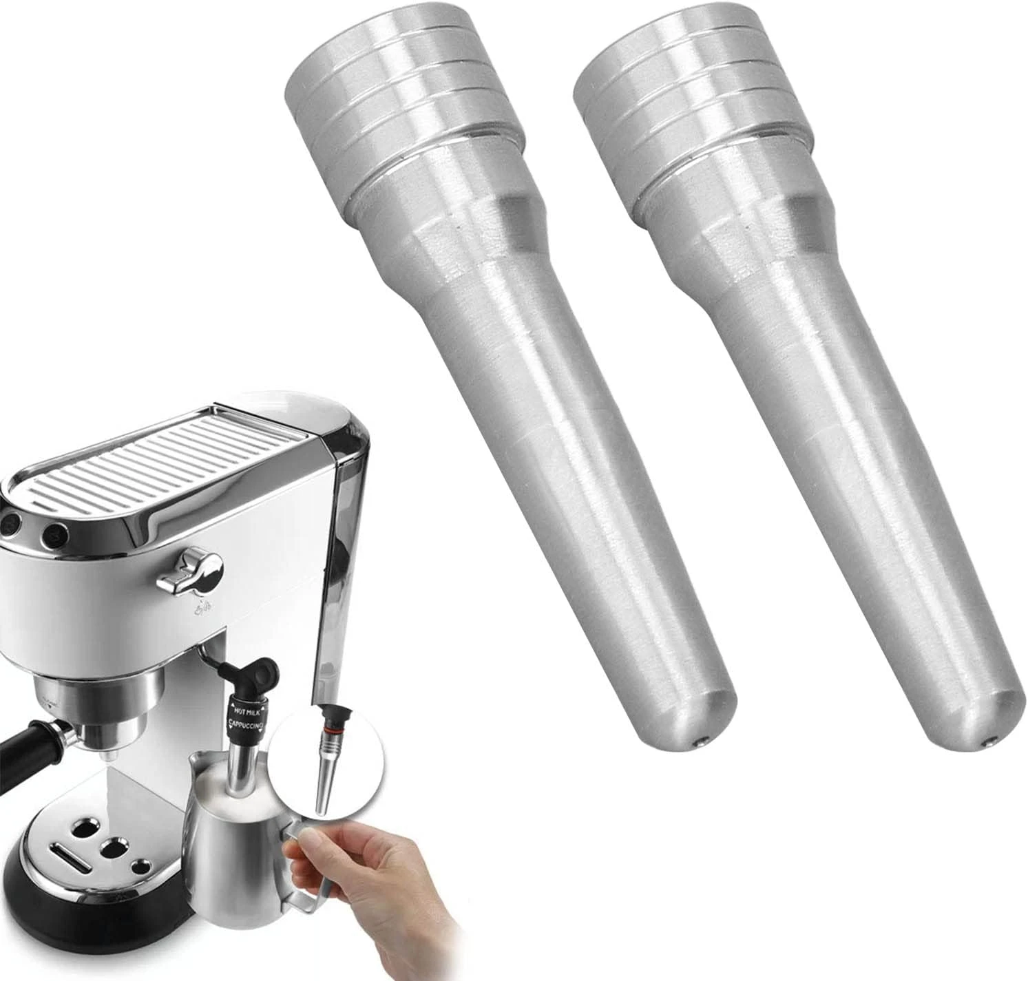 Biitfuu 2Pcs Coffee Machine Steam Nozzle Shop Spout Tea Shop Coffee Maker Stainless Steel Original Stainless Steel And Silicone Office Coffee Maker Pour Spout Brewing Coffee Cafe Steam 1 Biitfuu 2Pcs Coffee Machine Steam Nozzle Shop Spout Tea Shop Coffee Maker Stainless Steel Original Stainless Steel And Silicone Office Coffee Maker Pour Spout Brewing Coffee Cafe Steam