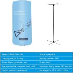 GENERIC Portable Dryer For Apartments, Travel Mini Dryer Machine Smart Clothes Dryer With Power Failure Protection, 22-Pound Carrying Weight, Automatic Timer With 180 Minutes Maximum Timing Range -Appliantrix Cheap Store 619Rq9IVXL. AC SL1010