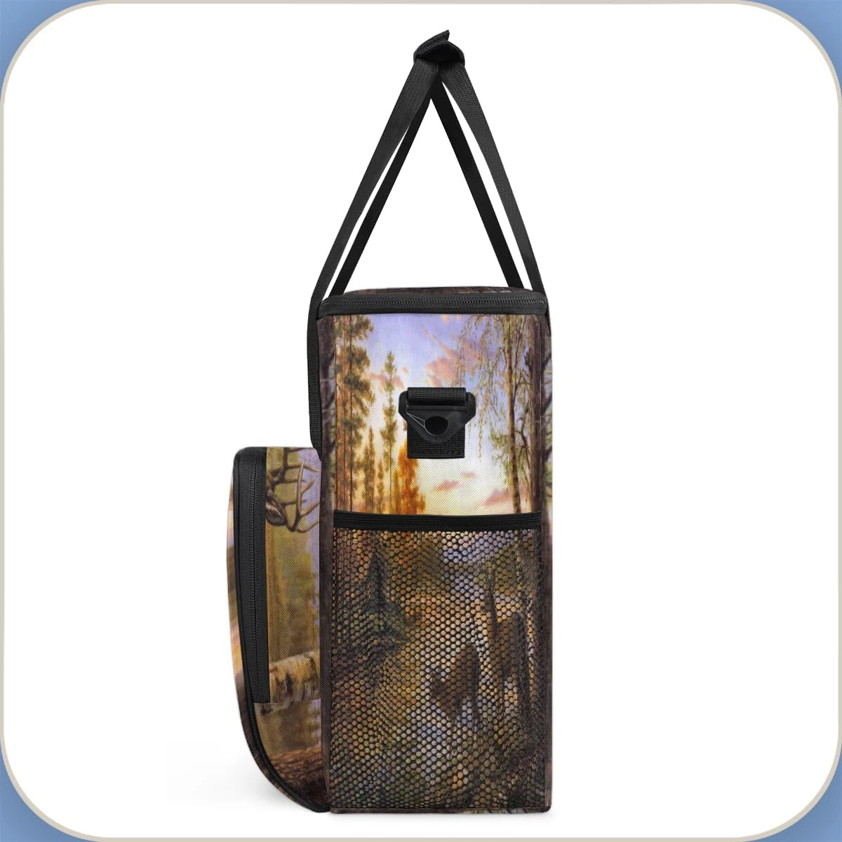 Cfpolar Coffee Maker Carrying Bag Sunset River Fall Deer Travel Coffee Machine Bag Carrying Organizer Case Portable Single Serve Coffee Brewer Tote Bag Storage Bag For Camping Picnic 5 Cfpolar Coffee Maker Carrying Bag Sunset River Fall Deer Travel Coffee Machine Bag Carrying Organizer Case Portable Single Serve Coffee Brewer Tote Bag Storage Bag For Camping Picnic - Image 5