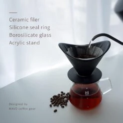 MAVO Coffee Dripper Pour Over Coffee Maker - Ceramic, Slow Brewing Coffee Accessories For Cafe, Home, Restaurants - Wing Design For V01 V02 Filter Paper - Perfect For Pour Over -Appliantrix Cheap Store 619du8rk 7S. AC SL1500