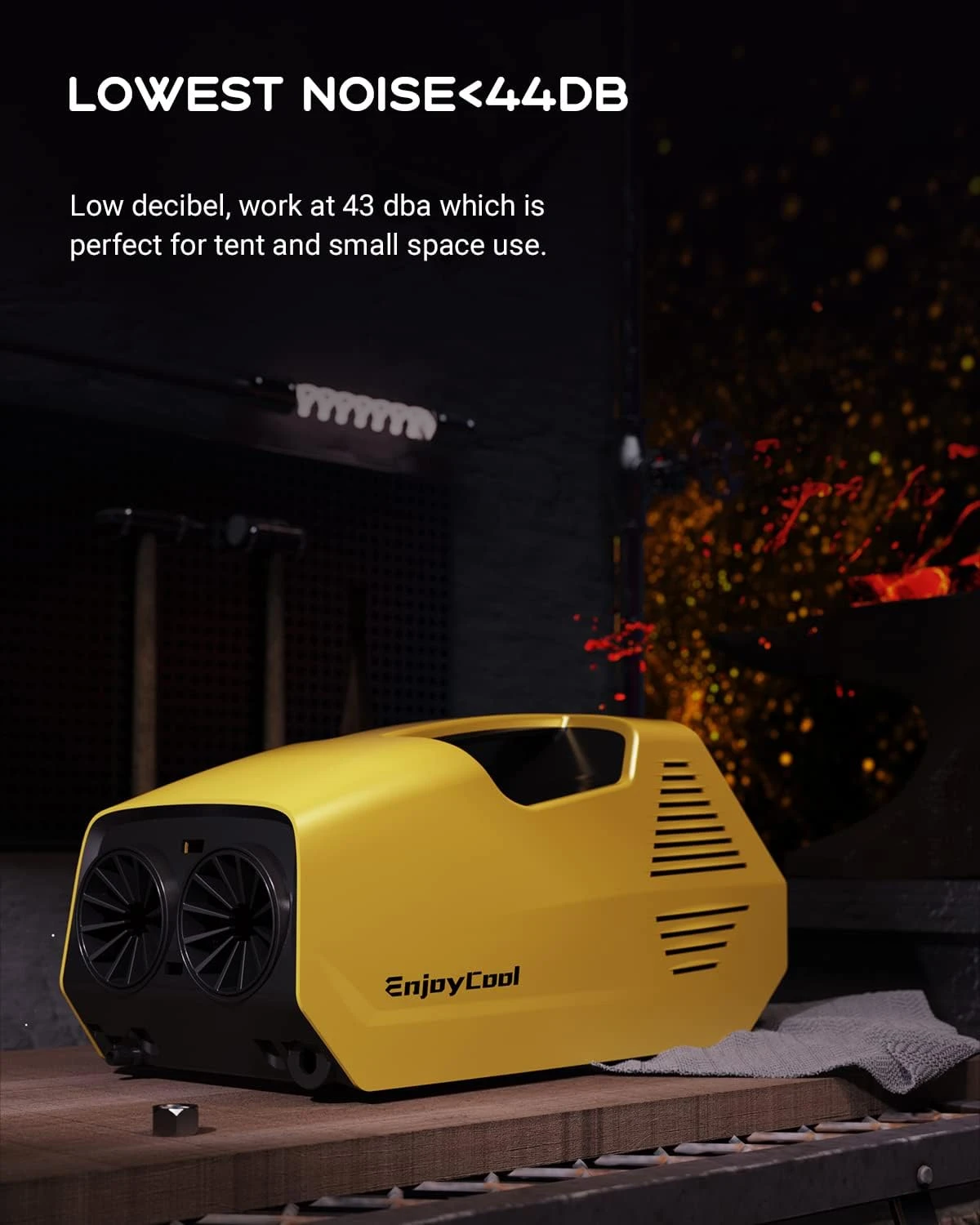 Iorbur Link, 2380BTU Fast Cooling Outdoor, 240W Low Power Consumption Portable Mini Air Conditioner For Camping Tent, RV, Car, Truck, Van And Fishing-Yellow 2 Iorbur Link, 2380BTU Fast Cooling Outdoor, 240W Low Power Consumption Portable Mini Air Conditioner For Camping Tent, RV, Car, Truck, Van And Fishing-Yellow - Image 2