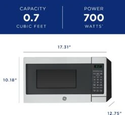 GE Countertop Microwave Oven | 0.7 Cubic Feet Capacity, 700 Watts | Kitchen Essentials For The Countertop Or Dorm Room | Stainless Steel 9 GE Countertop Microwave Oven | 0.7 Cubic Feet Capacity, 700 Watts | Kitchen Essentials For The Countertop Or Dorm Room | Stainless Steel -Appliantrix Cheap Store 61AG InuiSS. AC SL1500