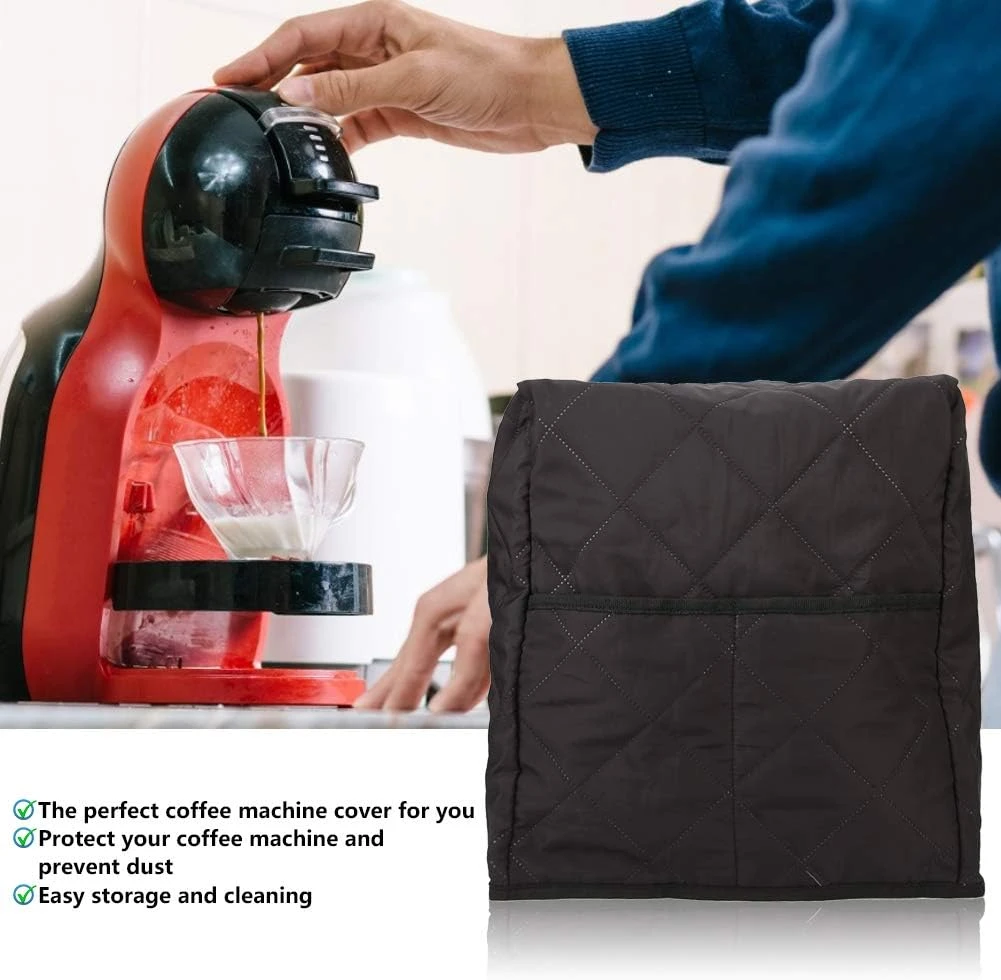 Coffee Maker Dust Cover Stand Mixer Blender Machine Cover With Storage Pocket Soft Cotton Home Appliance Cover Accessories Fit For Most Standard Coffee Maker 4 Coffee Maker Dust Cover Stand Mixer Blender Machine Cover With Storage Pocket Soft Cotton Home Appliance Cover Accessories Fit For Most Standard Coffee Maker - Image 4