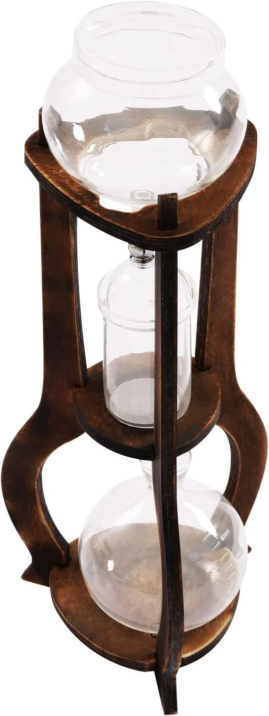 KIOPOWQ Iced Coffee Cold Brew Drip Tower Coffee Maker With Measuring Spoon, Stainless Steel Filter, Wooden, 6-8 Cup, 600ml/20.29ounces For Home Coffee Shops, Cafes, And Offices, Brown 2 KIOPOWQ Iced Coffee Cold Brew Drip Tower Coffee Maker With Measuring Spoon, Stainless Steel Filter, Wooden, 6-8 Cup, 600ml/20.29ounces For Home Coffee Shops, Cafes, And Offices, Brown - Image 2