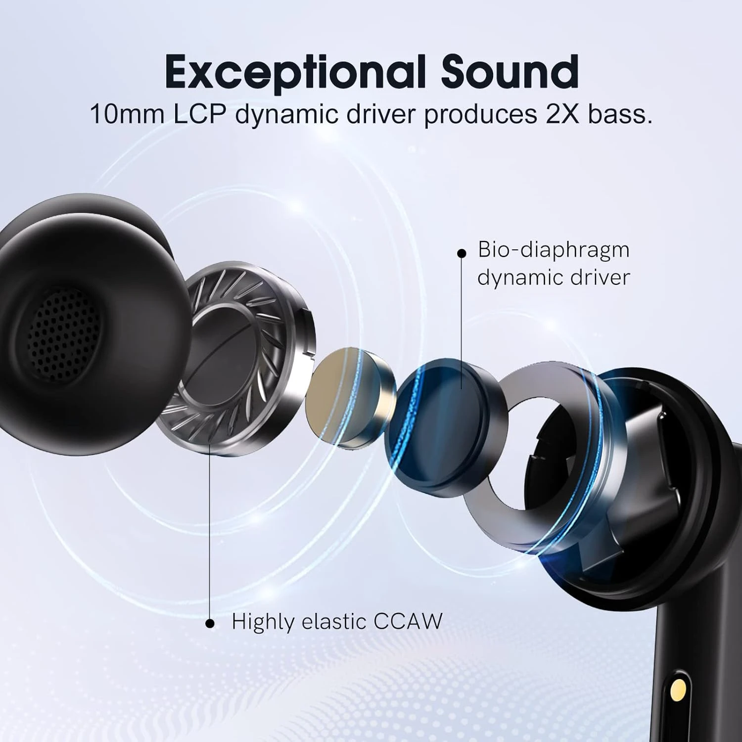 QCY T13 ANC Active Noise Cancelling Wireless Earbuds, Bluetooth 5.3 Headphones With 30H Playtime Charging Case, IPX5 Waterproof Ear Buds For IPhone And Android, Black 3 QCY T13 ANC Active Noise Cancelling Wireless Earbuds, Bluetooth 5.3 Headphones With 30H Playtime Charging Case, IPX5 Waterproof Ear Buds For IPhone And Android, Black - Image 3