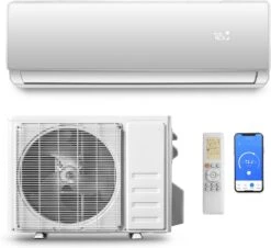 Pasapair 12000 BTU 115V WIFI Enabled 20 SEER2 Cools Up To 750 Sq.Ft Ductless Mini-Split System With A Washable Filter & Heat Pump & Installation Kit
