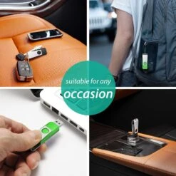 Aiibe 64GB Flash Drive 2 Pack 64GB USB Flash Drive Thumb Drive Zip Drive USB 2.0 Memory Stick USB Drive With Keychain (64G, 2 Colors: Black Green) -Appliantrix Cheap Store 61C793o kNL. AC SL1000