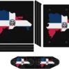Dominican Republic Map Flag Sticker Skin For PS-4 Slim Console And Controller Full Wrap Skin Protector Cover Compatible With PS-4 Pro