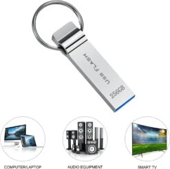 Marryler USB Flash Drive 256GB Waterproof USB Stick High Speed Memory Stick 256GB Ultra Large Storage Metal Thumb Drive With Keychain Design For Laptop Computer Tablet -Appliantrix Cheap Store 61CpU2sgkPL. AC SL1500