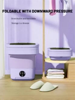 Portable Washing Machine,Mini Washer,11L Upgraded Large Capacity Foldable Washer.Deep Cleaning Of Underwear, Baby Clothes And Other Small Clothes.Suitable For Apartments, Dormitories, Hotels.(Purple) -Appliantrix Cheap Store 61Ctd6EjTcL. AC SL1333