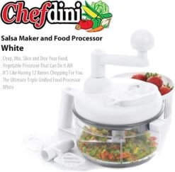 As Seen On TV Chefdini- Salsa Maker Vegetable Chopper And Food Processor, White -Appliantrix Cheap Store 61FXk3ewfmL. AC SL1500