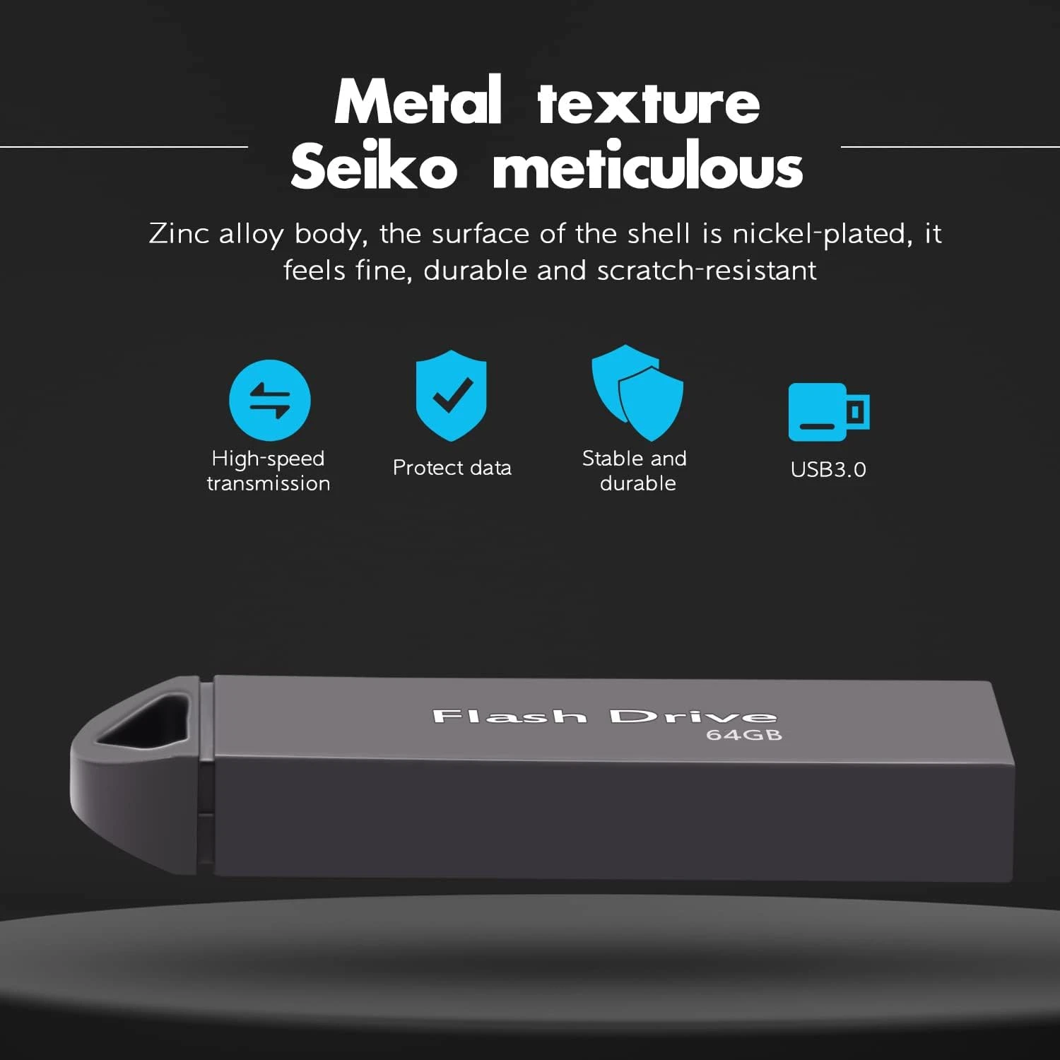 GENERIC USB Flash Drive 64GB, Metal Waterproof 64 GB USB Drive, Ultra High Speed Memory Stick, 64GB Portable Thumb Drive For PC/Tablets/Mac/Laptop 3 GENERIC USB Flash Drive 64GB, Metal Waterproof 64 GB USB Drive, Ultra High Speed Memory Stick, 64GB Portable Thumb Drive For PC/Tablets/Mac/Laptop - Image 3
