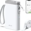 NELKO Label Maker Machine With Tape, P21 Portable Bluetooth Label Printer, Wireless Built-in Cutter Sticker Maker Mini Label Makers With Multiple Templates For Organizing Storage Office Home, White