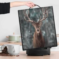 Bardic Snow Forest Male Deer Coffee Machine Dust Cover Animal Deer Stand Mixer Dust Cover Stand Mixer Cover Waterproof,Easy To Clean,Multi-Pocket -Appliantrix Cheap Store 61I7spV NyL. AC SL1200