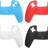 PS5 Game Console 4Pcs Silicone Case, Dust Proof Sweat Proof Anti Squeeze, High Fit Gamepad Sleeve Accessory