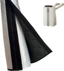 DETTELIN Portable Air Conditioner Hose Cover Wrap, Energy Saving Insulated AC Hose Cover, Universal Fit For 5" & 6" Diameter Exhaust Hose, Silver Black