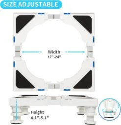 Nefish Mini Fridge Stand Adjustable Refrigerator Stand With 4 Strong Feet Universal Appliance Stand Base Heavy Duty Washer And Dryer Stand Laundry Pedestal Multi-Functional Base (White) -Appliantrix Cheap Store 61Jf2wXJaAL. AC SL1500