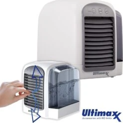 Ultimaxx CORDLESS, Portable Mini Air Conditioner 4-Pack. 3 Speeds (lasts Up To 8 Hours) - 2022 Personal Air Conditioner Is Whisper-Quiet & Doubles As A Humidifier For Bedroom, Desk, Camping & More -Appliantrix Cheap Store 61JwOuoD8CL. AC SL1500