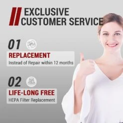 VacLife Handheld Vacuum, Car Vacuum Cleaner Cordless, Mini Portable Rechargeable Wireless Vacuum Cleaner With 2 Filters, Red (VL188-N) -Appliantrix Cheap Store 61KLN1Sw2HL. AC SL1500