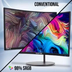 Sceptre Curved 27" FHD 1080p 75Hz LED Monitor HDMI VGA Build-In Speakers, EDGE-LESS Metal Black 2019 (C275W-1920RN) -Appliantrix Cheap Store 61Ke7ZLAYgL. AC SL1000