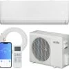 Mollie Wifi Enabled 9000 BTU Split Air Conditioner 115V Wall Mounted AC/Heating System, 22 SEER2, Heat Pump & Washable Filter & Installation Kits - Cools Rooms Up To 400 Sq. Ft
