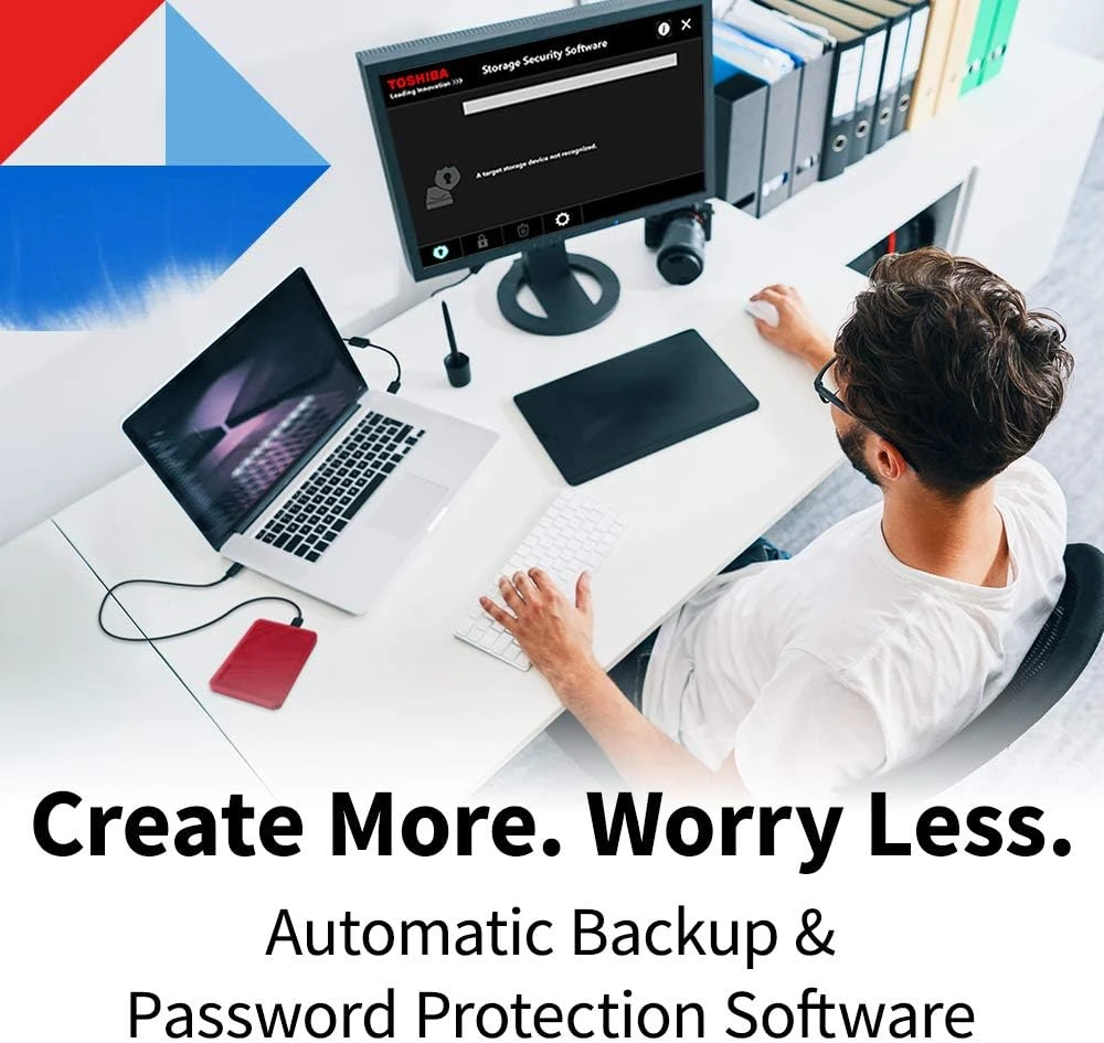 Toshiba Canvio Advance 2TB Portable External Hard Drive USB 3.0, White - HDTCA20XW3AA 3 Toshiba Canvio Advance 2TB Portable External Hard Drive USB 3.0, White - HDTCA20XW3AA - Image 3