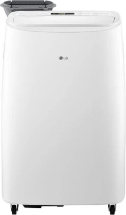 LG 10000 BTU Portable Air Conditioners Dual Inverter [2023 New] Wheels Easy Install & Mobility WiFi Enabled App Ultra-Quite Cools 450 Sq.Ft 3-in-1 Air Conditioner AC Unit Home Room White LP1022FVSM