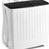 Spurgehom Mini Twin Tub Portable Washing Machine, 20 Lbs Large Capacity Washer And Dryer Combo For RV Camping, Apartment, Dormitory, Home, Washing Machine For Students & Tenants，Black