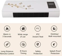 Dual Use Wall Mounted Air Conditioner Cooling Heating Household Wall Hanging Air Conditioner, For Bedroom Living Room Office -Appliantrix Cheap Store 61Mfir4pcJL. AC SL1500