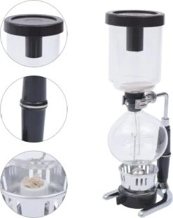FLYHERO Siphon Syphon Coffee Maker Tabletop Glass Siphon Pot Syphon Coffee Maker Siphon Vacuum Coffee Maker Black (5 Cups(500ml)) 11 FLYHERO Siphon Syphon Coffee Maker Tabletop Glass Siphon Pot Syphon Coffee Maker Siphon Vacuum Coffee Maker Black (5 Cups(500ml)) -Appliantrix Cheap Store 61NABED8PiL. AC SL1500