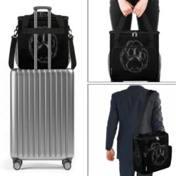 Cfpolar Coffee Maker Carrying Bag Black Cat Paw Travel Coffee Machine Bag Carrying Organizer Case Portable Single Serve Coffee Brewer Tote Bag Storage Bag For Camping Picnic -Appliantrix Cheap Store 61OpDPaOYQL. AC SL1200