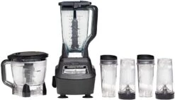 Ninja BL770 Mega Kitchen System, 1500W, 72-oz Pitcher, 64-oz. Processor Bowl, (4) Four 16-oz. To-Go Cups
