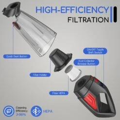 BSRCO Handheld Vacuum Cordless Rechargeable Car Vacuum 9000PA, Lightweight Portable Hand Vacuum, Hand Held Vacuum With 500ML Dustbin, Dust Busters Cordless Rechargeable Mini Vacuum For Car/Home -Appliantrix Cheap Store 61P6pfKB7QL. AC SL1500