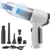 SJ_PAL Handheld Vacuum Cleaner, Portable Car Vacuum Cleaner 9000PA Suction, Mini Cordless Handheld Vacuum Rechargeable Wet & Dry Vacuum Wih 5 Brush Heads