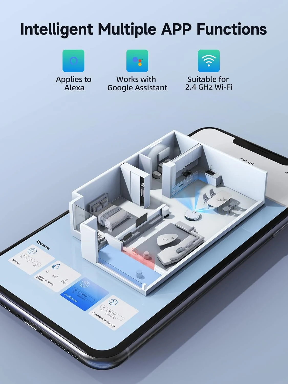 HONITURE Robot Vacuum And Mop Combo, Self Emptying Robotic Vacuum With Lidar Navigation, Smart App Mapping, 3500Pa Suction, Ideal For Pet Hair Carpet Hard Floor,Q6 SE 7 HONITURE Robot Vacuum And Mop Combo, Self Emptying Robotic Vacuum With Lidar Navigation, Smart App Mapping, 3500Pa Suction, Ideal For Pet Hair Carpet Hard Floor,Q6 SE - Image 7
