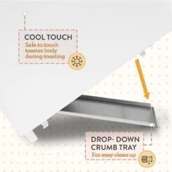 Elite Gourmet ECT-1027 Cool Touch Toaster, 7 Toast Settings Cancel Functions, Slide Out Crumb Tray, Extra Wide 1.5" Slots For Bagels Waffles Specialty Breads, Puff Pastry, Snacks, White -Appliantrix Cheap Store 61QHmXWt8xL. AC SL1500