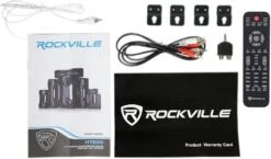 Rockville HTS56 1000w 5.1 Channel Home Theater System/Bluetooth/USB+8" Subwoofer, Black -Appliantrix Cheap Store 61QowQwPErL. AC SL1500