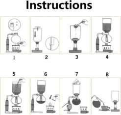 New Upgraded Glass]Borasilicate Glass Syphon Coffee Maker, 5-Cup 600ml Vaccum Gravity Clear Coffee Tabletop Siphon Pot With Reusable Cloth Filter Coffee Brewer Hot Tea Maker Machine (Upgraded) -Appliantrix Cheap Store 61RM K45oIL. AC SL1500