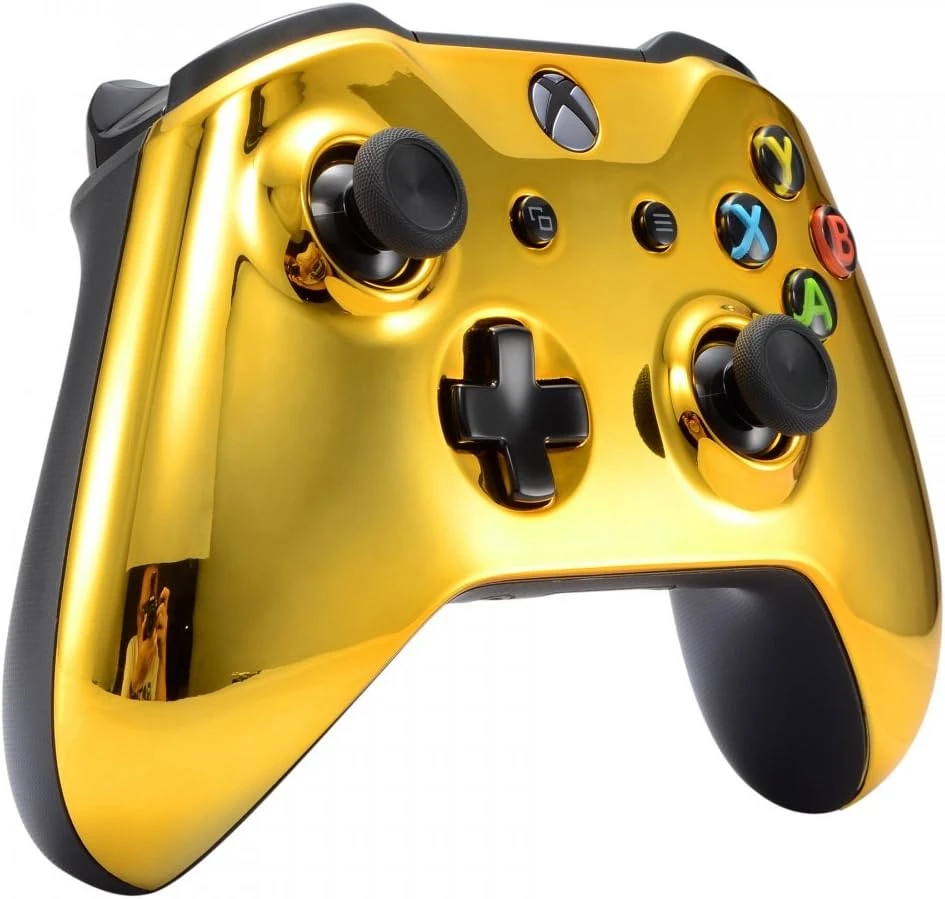 EXtremeRate Chrome Gold Front Housing Shell Faceplate For Xbox One S & Xbox One X Controller - Controller NOT Included 4 EXtremeRate Chrome Gold Front Housing Shell Faceplate For Xbox One S & Xbox One X Controller - Controller NOT Included - Image 4