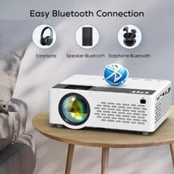 TMY Mini Projector, Upgraded 9500 Lumens Bluetooth Projector With 100" Screen, 1080P Full HD Portable Projector, Movie Projector Compatible With TV Stick Smartphone/HDMI/USB/AV, Indoor & Outdoor Use -Appliantrix Cheap Store 61RWPbRXCVL. AC SL1000