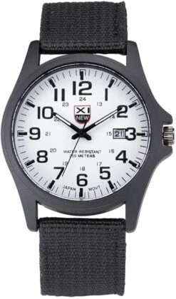 IEason,Outdoor Mens Date Stainless Steel Military Sports Analog Quartz Army Wrist Watch