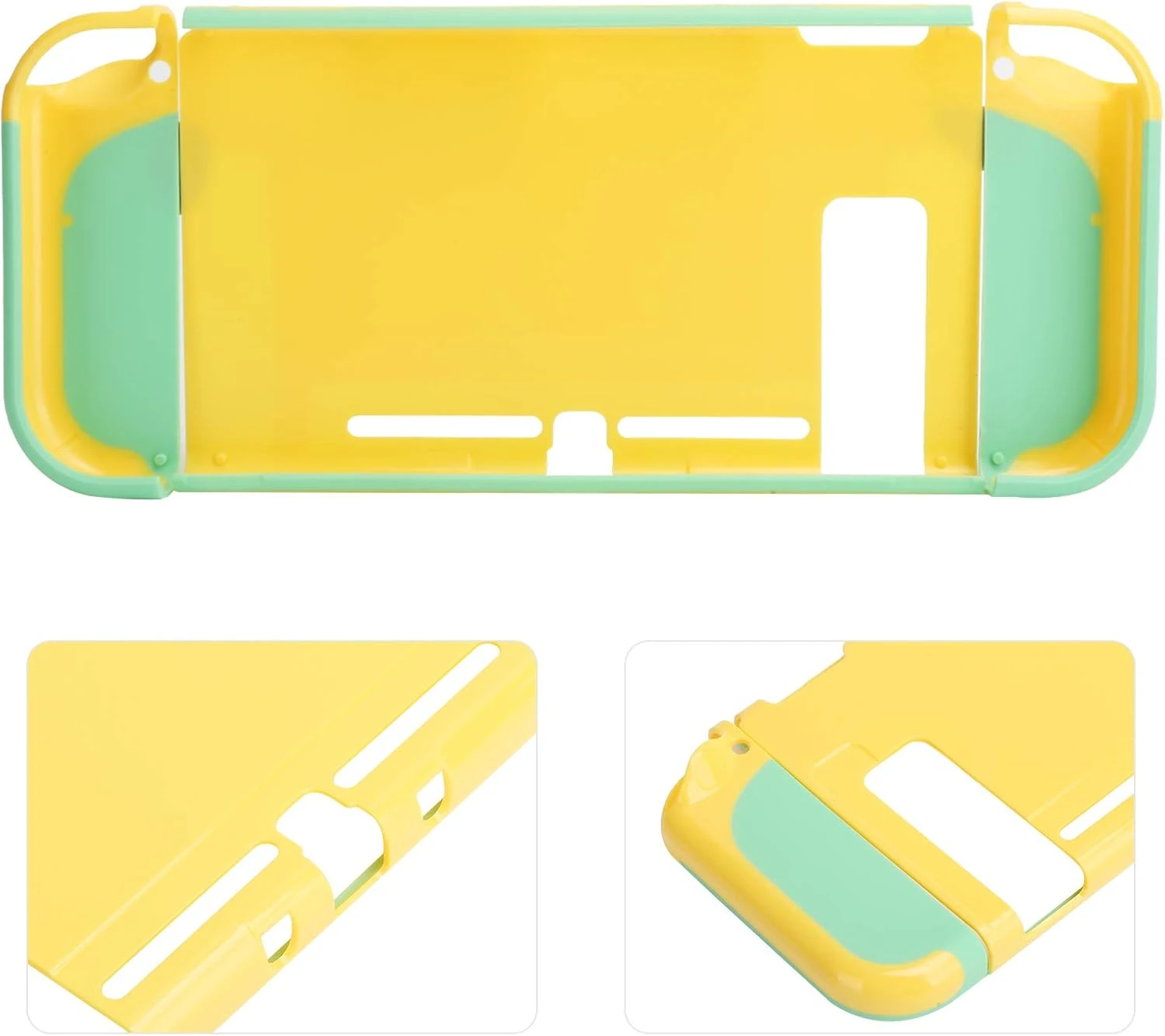 Lazmin112 Double Color Gamepad Protective Housing Cover,Game Console Controller Skin Shell Case Environmental Protection Materials For NS(Yellow+Green) 5 Lazmin112 Double Color Gamepad Protective Housing Cover,Game Console Controller Skin Shell Case Environmental Protection Materials For NS(Yellow+Green) - Image 5