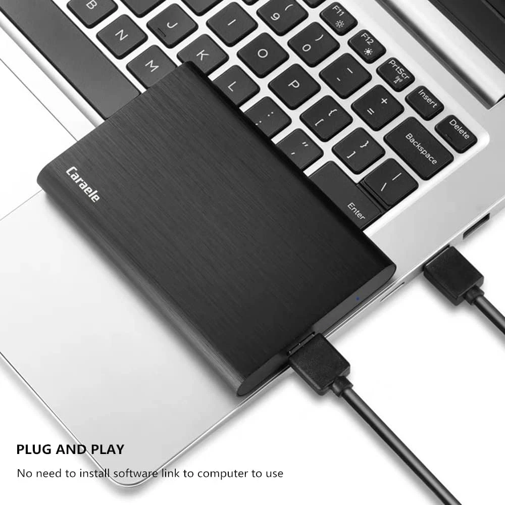 Caraele 750GB Ultra Slim Portable External Hard Drive USB3.0 HDD Storage Compatible For PC, Desktop, Laptop, MacBook, Chromebook, Xbox One, Xbox 360, PS4 (Black) 4 Caraele 750GB Ultra Slim Portable External Hard Drive USB3.0 HDD Storage Compatible For PC, Desktop, Laptop, MacBook, Chromebook, Xbox One, Xbox 360, PS4 (Black) - Image 4