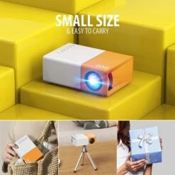 Mini Projector, PVO Portable Projector For Cartoon, Kids Gift, Outdoor Movie Projector, LED Pico Video Projector For Home Theater Movie Projector With HDMI USB Interfaces And Remote Control -Appliantrix Cheap Store 61SIHtYCMlL. AC SL1000