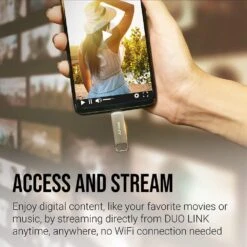 PNY 64GB Duo Link USB 3.2 Type-C Dual Flash Drive For Android Devices And Computers - External Mobile Storage For Photos, Videos, And More - 200MB/s,Silver -Appliantrix Cheap Store 61Syp56VQ0L. AC SL1000