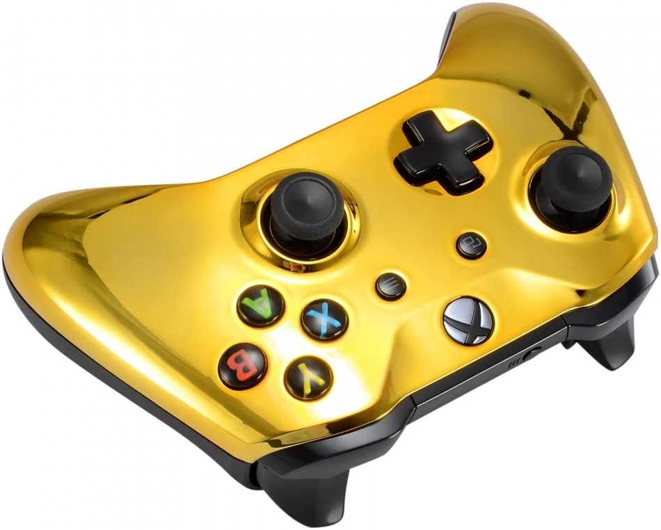 EXtremeRate Chrome Gold Front Housing Shell Faceplate For Xbox One S & Xbox One X Controller - Controller NOT Included 6 EXtremeRate Chrome Gold Front Housing Shell Faceplate For Xbox One S & Xbox One X Controller - Controller NOT Included - Image 6