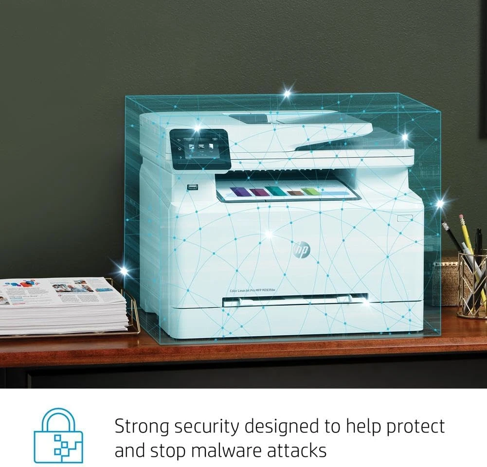 HP Color LaserJet Pro M283fdw Wireless All-in-One Laser Printer, Remote Mobile Print, Scan & Copy, Duplex Printing, Works With Alexa (7KW75A), White 7 HP Color LaserJet Pro M283fdw Wireless All-in-One Laser Printer, Remote Mobile Print, Scan & Copy, Duplex Printing, Works With Alexa (7KW75A), White - Image 7