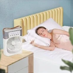 Mini Frost Fan, Mini Portable Air Conditioner Fan, Personal Desk Misting Humidifier Fan,Mini Fan Portable, Mini Air Conditioners Evaporative Air Cooler Rechargeable Fans (White) -Appliantrix Cheap Store 61TeOY4vYML. AC US1000